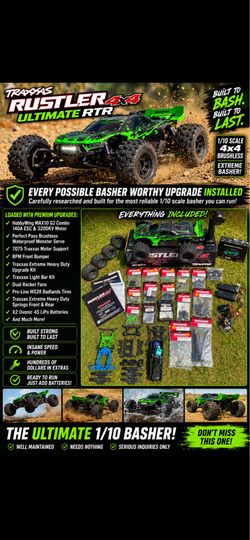 TRAXXAS Rustler 4X4 Ultimate RTR – The Ultimate 1/10 Scale Basher!
