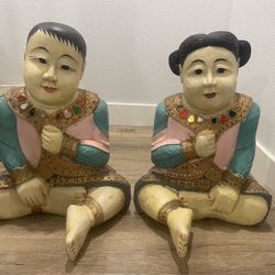 Wooden Asian Sculpture 