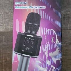 NIB K9 Professional System Bluetooth Portable Karaoke Wireless Microphone Black