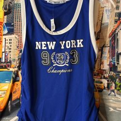 Blue n white tank jersey 