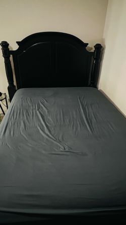 Queen size bed frame with spring box