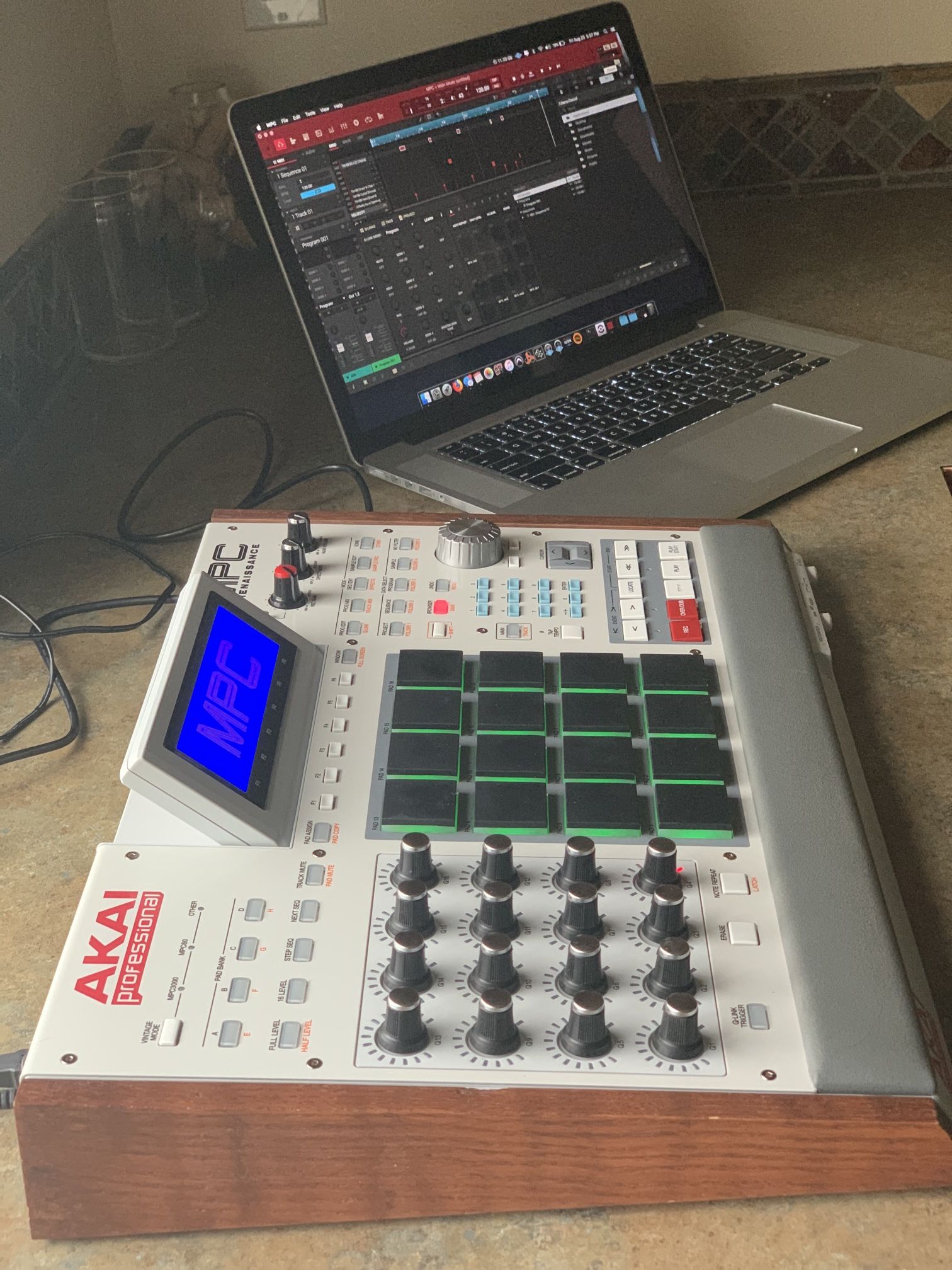 Akai MPC Renaissance W/Custom Wood Panels