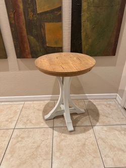 Round side table