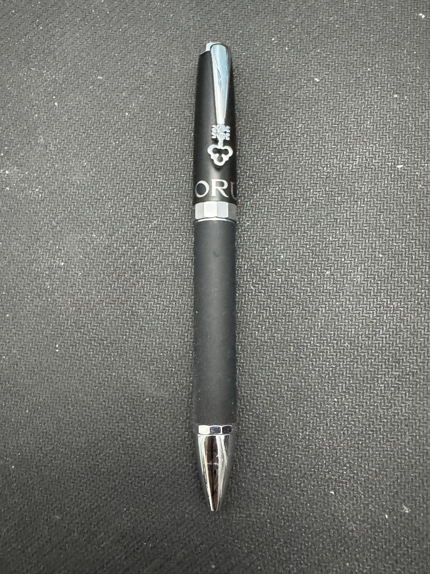 Genuine Corum by Bettoni Black Carbon Fiber Ballpoint Pen - needs ink cartridge