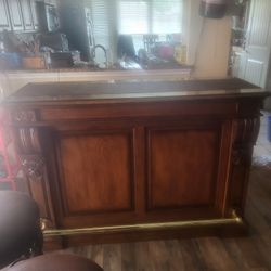 Wood Bar With Chairs