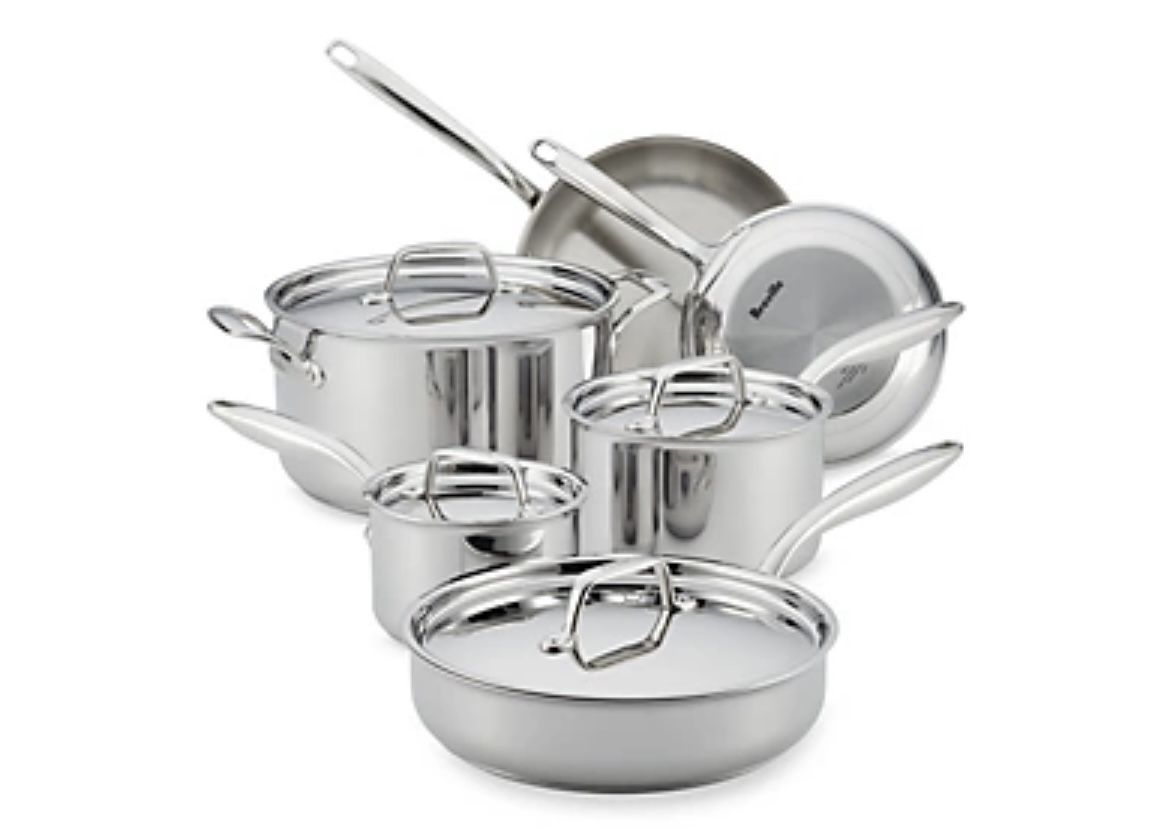 Rare/Sold Out Breville Thermal Pro 10-Piece Clad Stainless Steel Cookware Set/New In Box