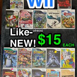 🎮 $15 Like-NEW Wii Games
