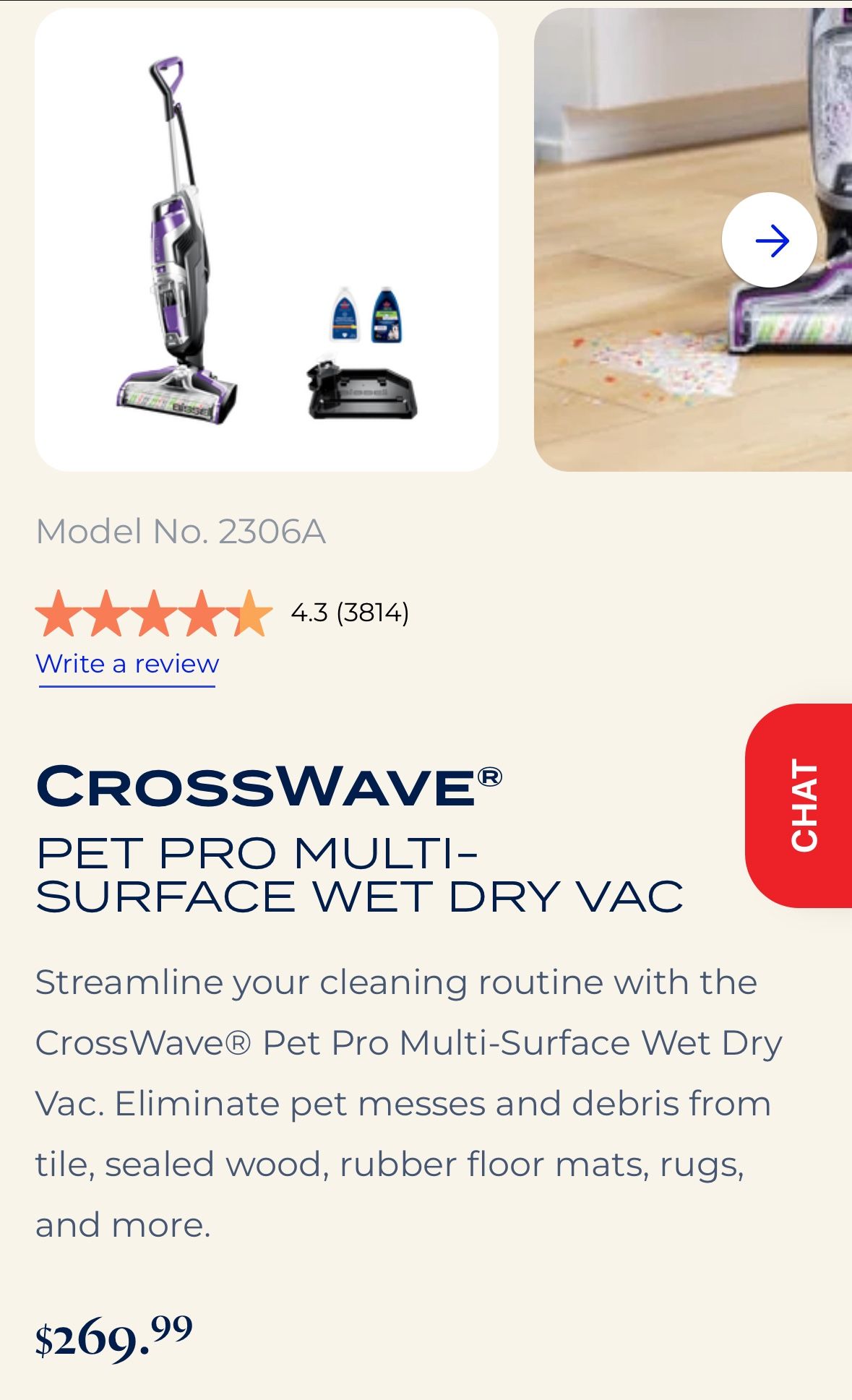Bissel Crosswave vacuum