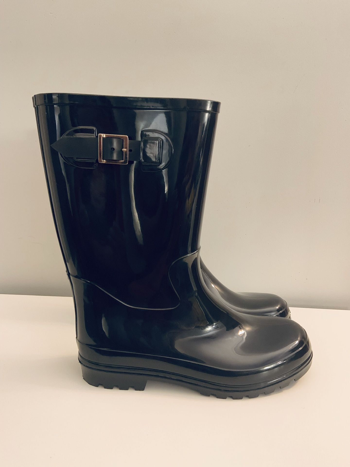 Women’s Rain Boots, black, size 11