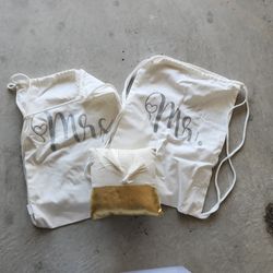 Wedding Mr And Mrs Money Bag And Ring Bearer Pillow