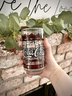 COCA-COLA ❤️ Cool Vintage Glass Coca Cola Glass Cup Collectible Vintage