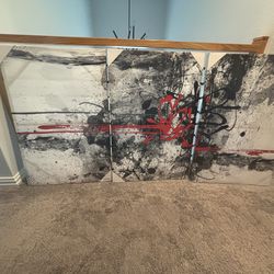 Pack of 3 abstract paintings.