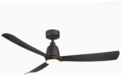 Fanimation KUTE 52 52in Black 3-Blade Indoor Ceiling Fan Wall Switch FPD8534BL
