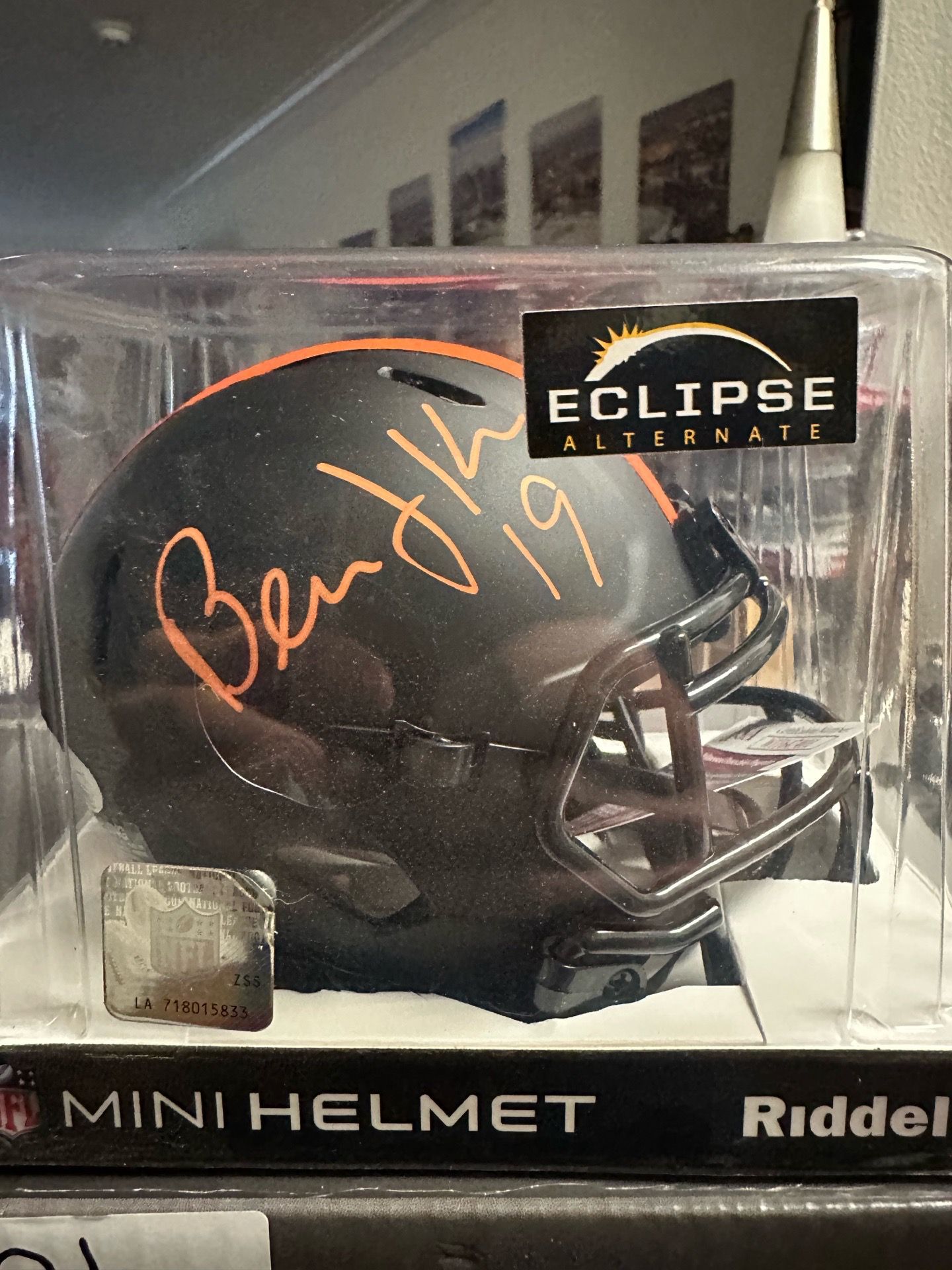 Bernie Kosar Signed Cleveland Browns Riddell Eclipse Speed Mini Helmet JSA