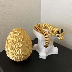 Dragon Fidget Toy With Dragon Egg - 3D Printed 
