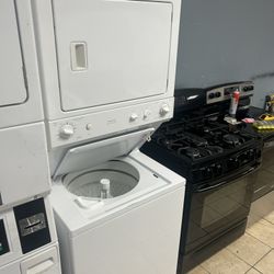 Stackable Heavy duty Washer & Gas Dryer 