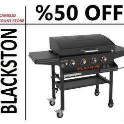 Blackstone 36" Griddle w/ Hood – Like New (Side Shelves Missing)
