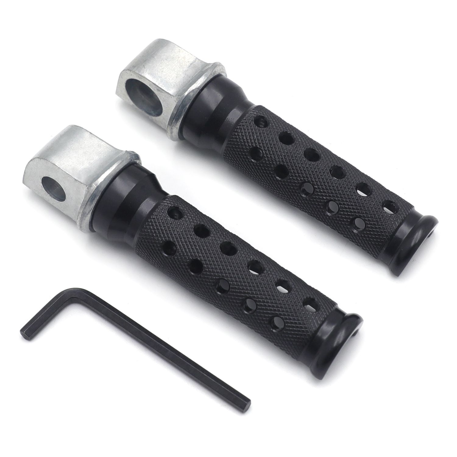 Black Rear Foot Pegs For Kawasaki 88-98 EX250 94-98 ZX-9R ZX11 87-95 ZX750 Ninja PN: MT216-016-BK