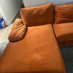 3 Piece sofa With Suede Cushion Covers 