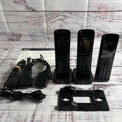 LOT OF 3 Ooma HD3 Cordless Phone w/ Base HD Voice TELOHS500 110-0154-200 READ