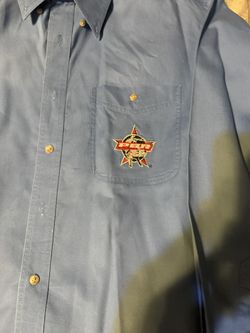 2XL Wrangler PBR Long Sleeve Button Down Shirt 