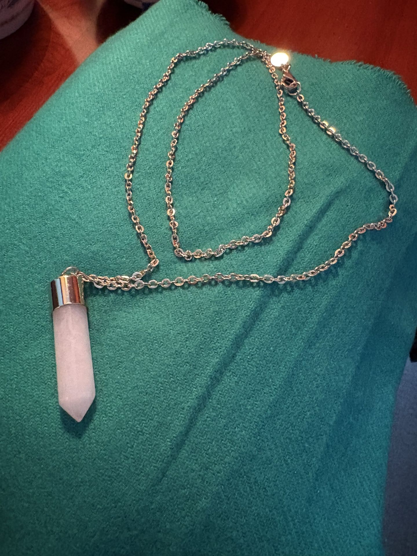 Talbots Quartz crystal point pendant necklace