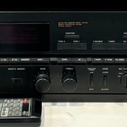 DENON BLACK DRA-825R STEREO RECEIVER WITH REMOTE CONTROL 