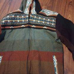 Native Sun Zipper Hoodie Jacket Size M