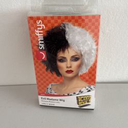 Smiffys Evil Madame Wig, Black & White