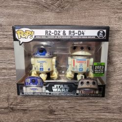 Funko Pop Star Wars R2-D2 and R5-D4 2 Pack 2023 Galactic Convention Exclusive