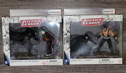 SET OF 2 NEW SEALED IN BOX NEVER OPENED SCHLEICH DC COMICS: BATMAN VS DOUBLE FIGURE SETS, SEE DESCRIPTIONS FOR DETAILS