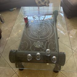 Table And Living Room Set/Den Set. Desk As Well