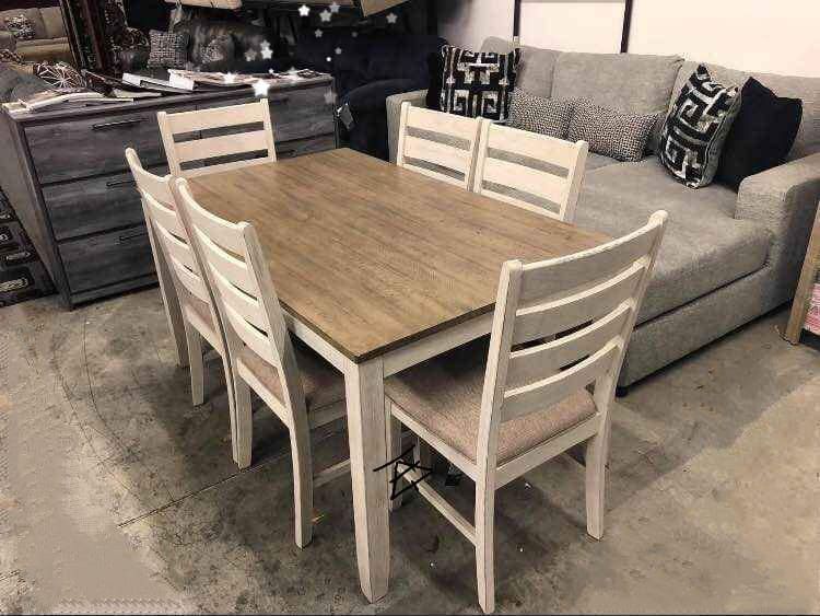 Skempton White/Light Brown Dining Set
7 Piece Ashley Furniture