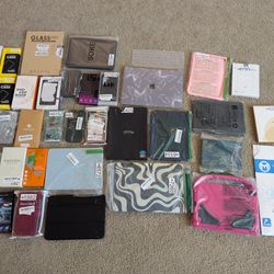Assortment of tablet and cell phone cases