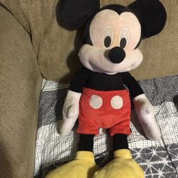 Big Mickey Mouse Stuff Doll Like New 