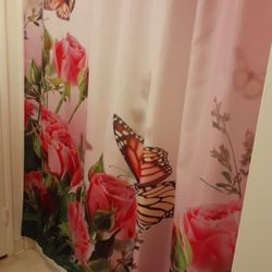 BUTTERFLY SHOWER CURTAIN