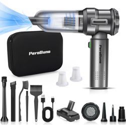 Mini Vacuum Cleaner for Car- 18KPa Powerful- 35 Mins Runtime- 3 Gear- High Power- Cordless Portable Handheld Vacuum with Brushless Motor and Type C- C