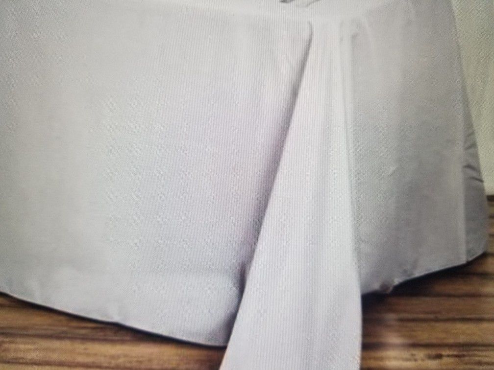 Set of (2) New Gray 90x156" Tablecloths