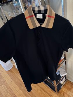 Burberry London England Black Polo Shirt