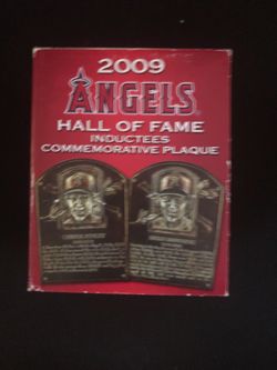 Angels 2009 Hall of Fame Inductees commemorative plaque
