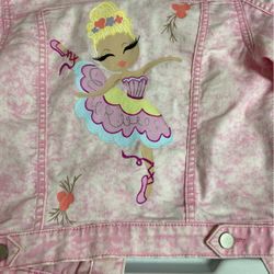Custom Painted Ballerina Denim Jacket