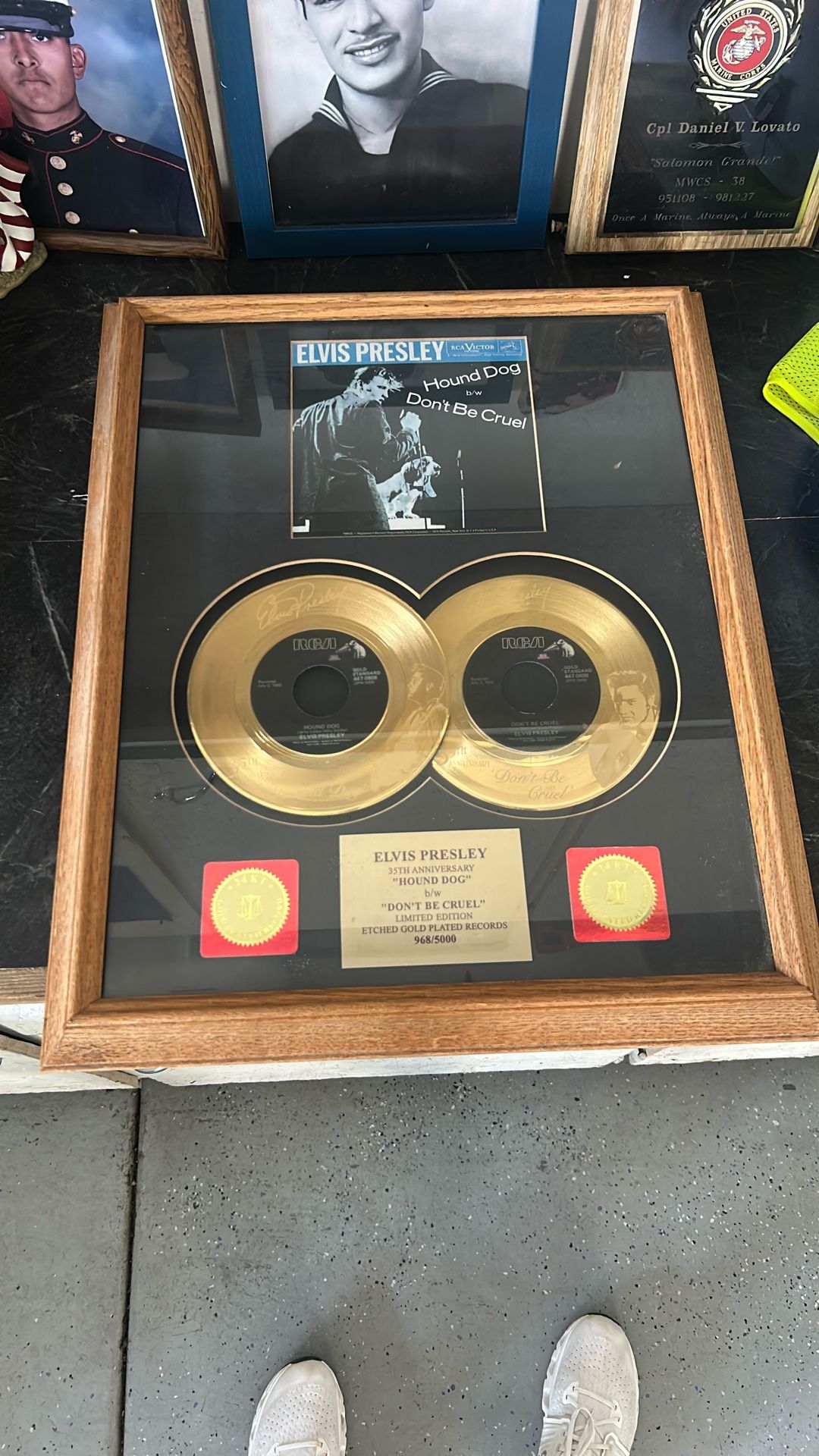 Elvis Presley Hound Dog And Dont Be Cruel Limited Edition Gold Records