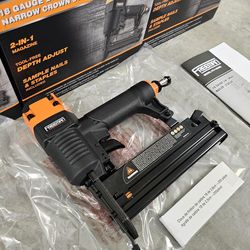 Freeman Pneumatic 18-Gauge 2-in-1 Brad Nailer and Stapler with Fasteners (400-Count) Like Husky