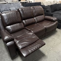 Clearance! Faux Leather Recliner And Loveseat With Cupholders, Recliner Sofa, Recliner Loveseat With Center Console, Leatherette Recliners, Sofa Couch
