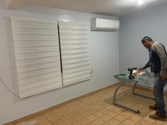 Set of 2 Zebra 🦓 White Blinds 39” wide 72” height