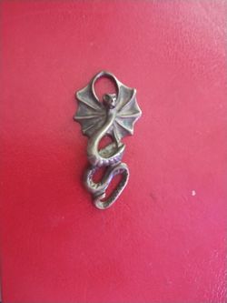 Vintage Bronze Water Dragon Pendant