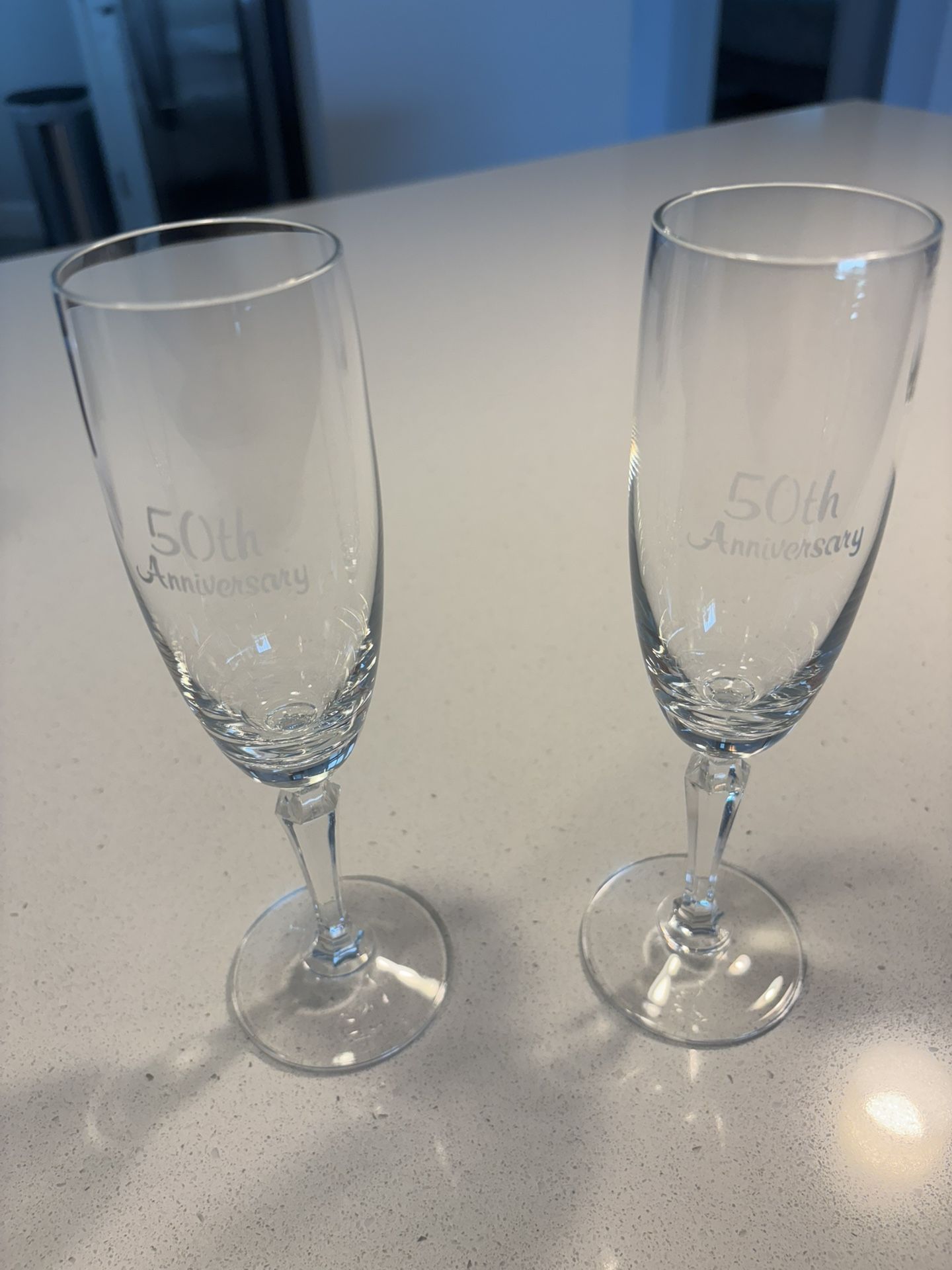 50th anniversary champagne glasses 