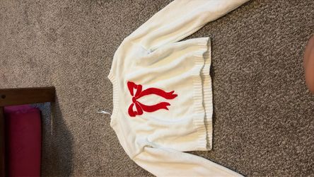 Bow shirt long sleeve cropped
