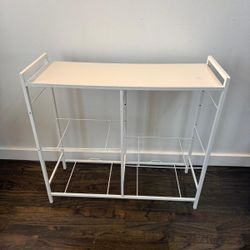 White Shelf Desk