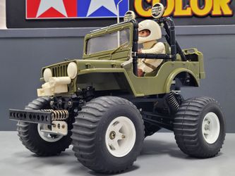 Vintage original 1982 Tamiya 1/10 R/C Wild Willy M38 Jeep for Parts or Restore